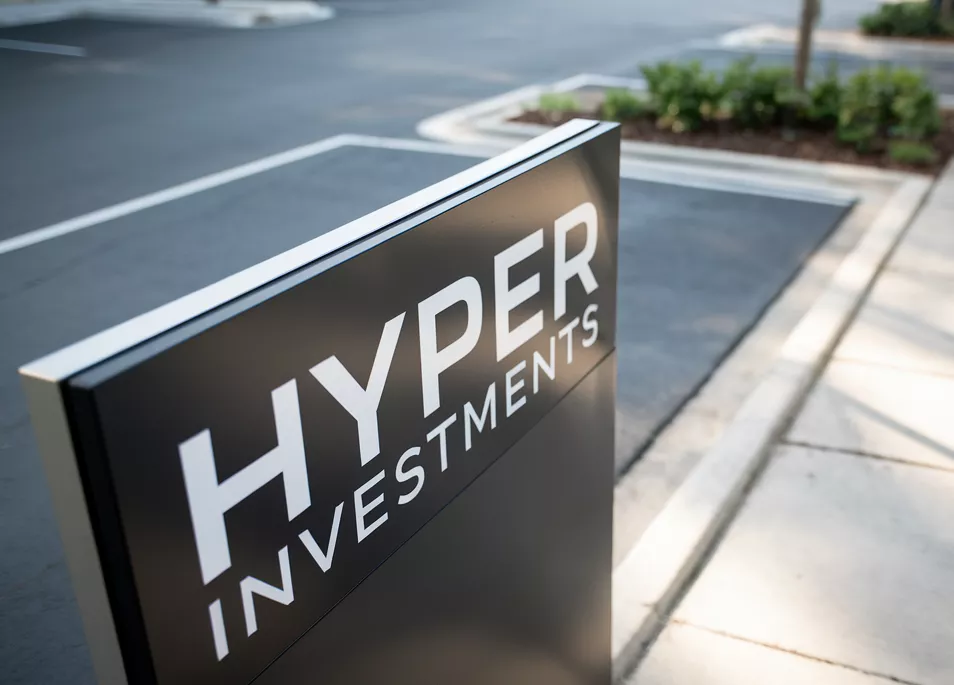 Hyper Investments sign outside the office